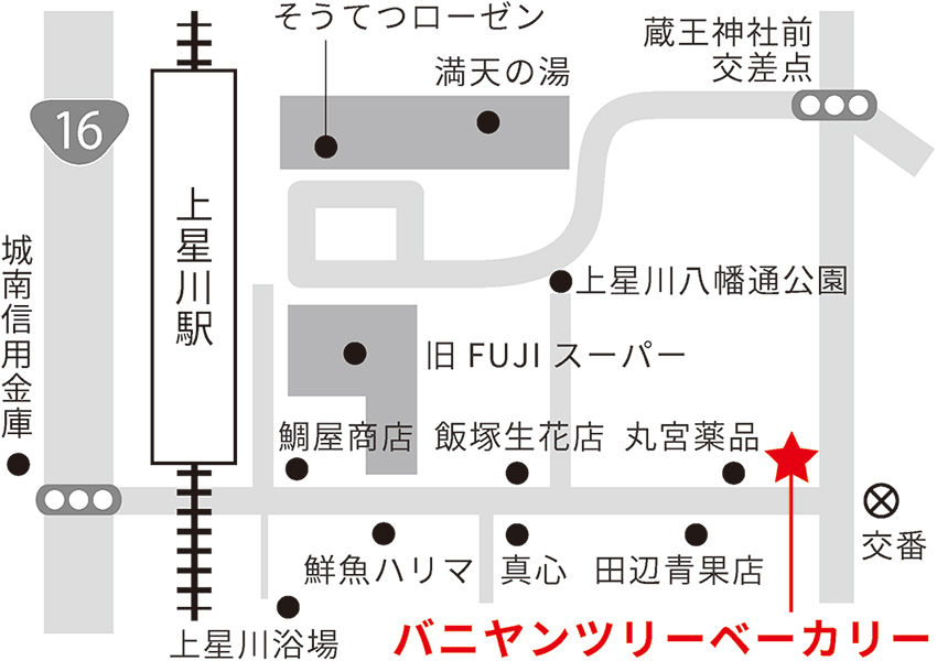 バニヤンツリーベーカリーマップ